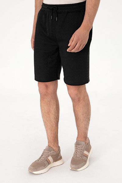 U.S. Polo Assn. Men's Black Knitted Shorts 50308794-Vr046