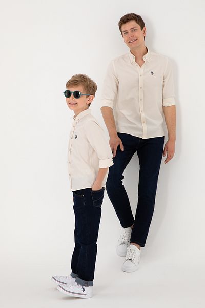 U.S. Polo Assn. Boy's Stone Long Sleeve Basic Shirt 50306584-Vr049