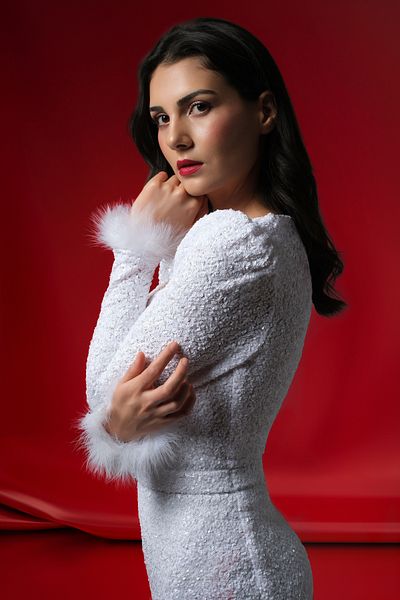 ElifNaz White Otrish Pencil Dress