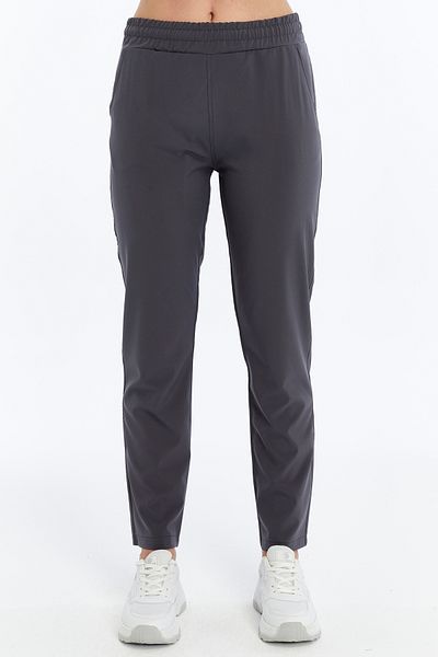 AXXEL Women's Gray Spring Woven Lycra Trousers-P2223Ta