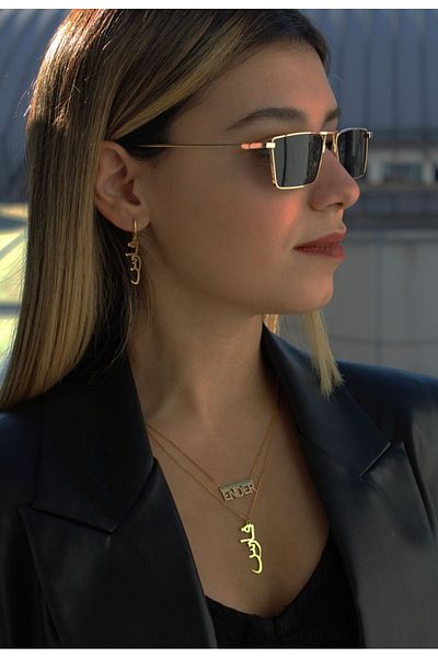 Pierre Lotus Unisex PLG1042 Model Gold Framed Sunglasses