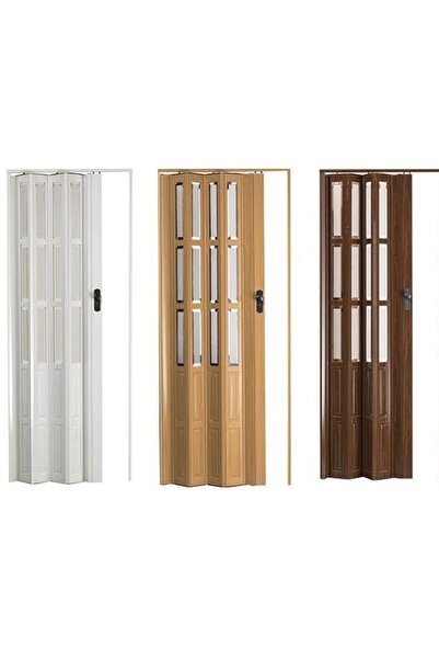 ERİKMANN Akordiyon Kapı 71 H 195 Meşe- Kayın Camlı Katlanı Kapı