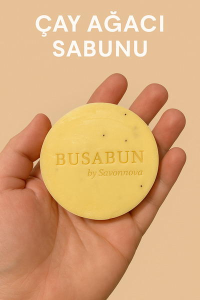 BUSABUN صابون شجرة الشاي الطبيعي والخالي من الإضافات 100 جرام