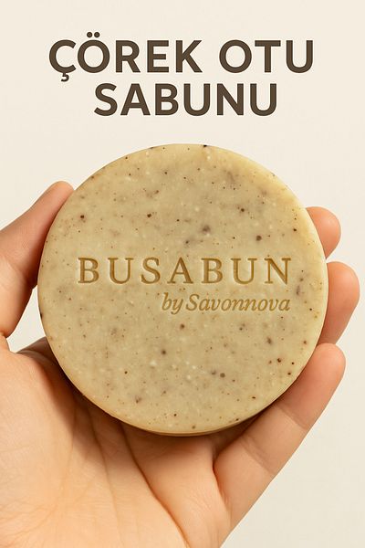 BUSABUN صابون الكمون الأسود صابون طبيعي وخالي من الإضافات 100 جرام