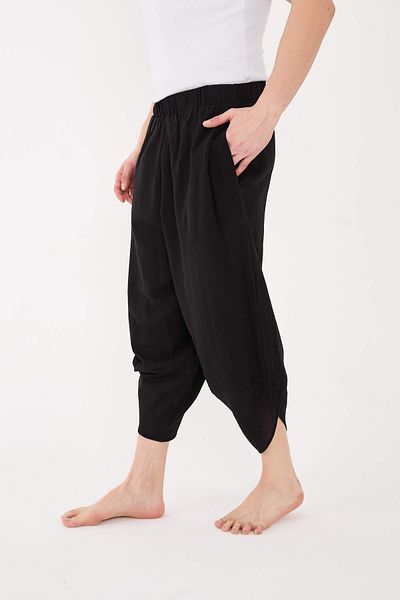 RELAXL 100% Cotton Thin Fabric Sile Cloth Black Modern Baggy Yoga Meditation Clothing