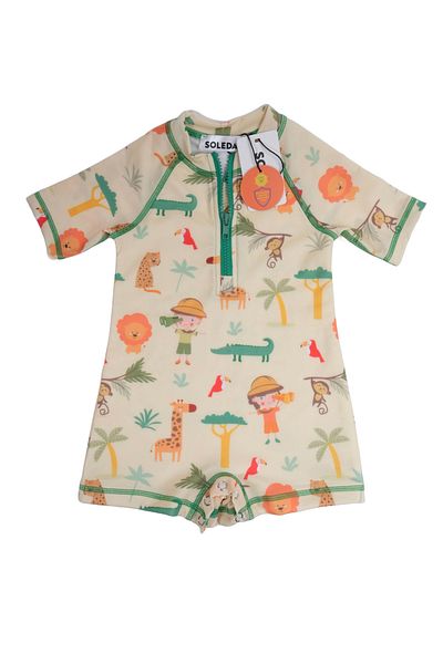 SOLEDA Uv Sun Protection Upf 50 Baby Kids Swimsuit Safari Jungle
