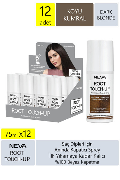 Neva Root Touch-up Kapatıcı Sprey - Koyu Kumral 12'li Paket