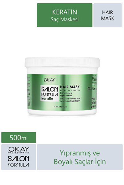OKAYPROFESSIONNEL SALON FORMULA Yıpranmış Saçlar İçin 3'lü KERATIN Saç Bakım Seti