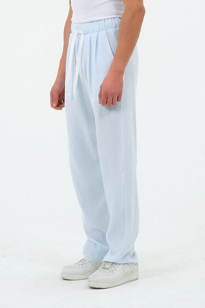 RELAXL Pantaloni largi de vară, 100% bumbac, muselină