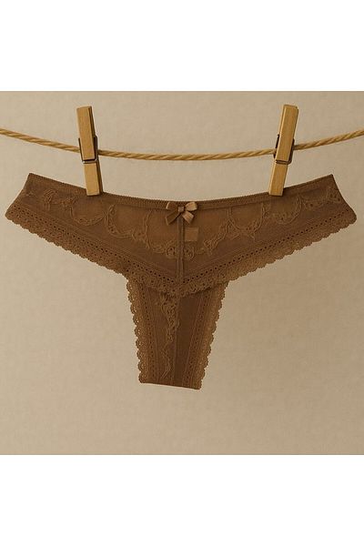 enmodaiçgiyim Tanga de lux din dantelă pentru femei Mink