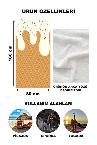 Doruklar Home Collection Πετσέτα θαλάσσης με μοντέρνο σχέδιο Peshtemal 80x160 CM Aqua16