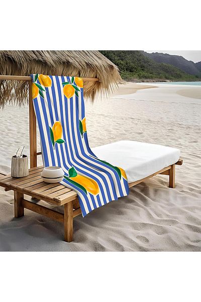 Doruklar Home Collection Πετσέτα θαλάσσης με μοντέρνο σχέδιο Aqua53 Peshtemal 80x160 CM