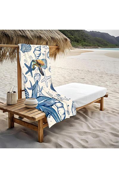 Doruklar Home Collection Πετσέτα θαλάσσης με μοντέρνο σχέδιο Peshtemal 80x160 CM OPT20