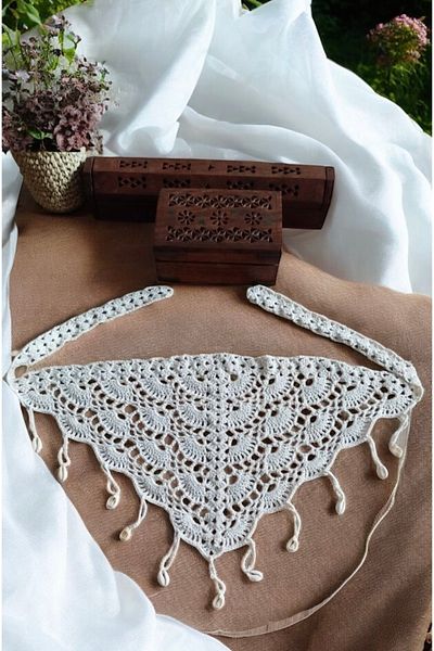 ZAHandmade Bandana with Seashell Details