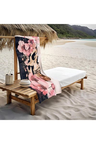 Doruklar Home Collection Πετσέτα θάλασσας με μοντέρνα σχέδια ψηφιακής εκτύπωσης 80x160 cm Fı008