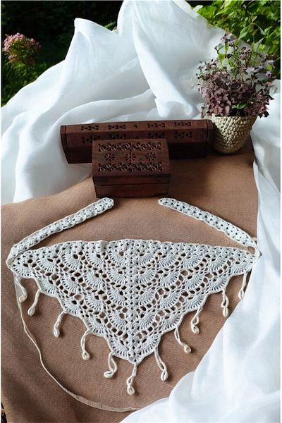 ZAHandmade Bandana with Seashell Details