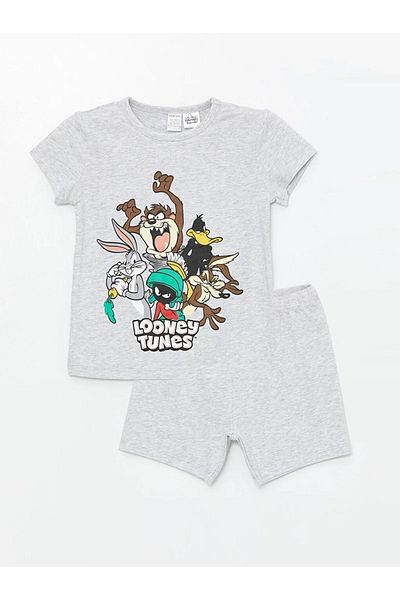 LC Waikiki LCW Baby – Pyjama-Set für Jungen mit Shorts, Rundhalsausschnitt, Bugs Bunny-Aufdruck