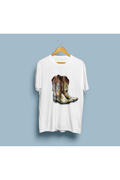 bahriyeli.jpeg Μπλουζάκι Unisex με σχέδιο μπότας oversized