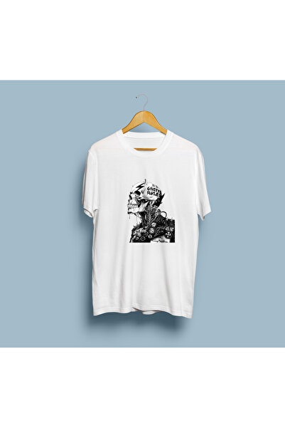 Generic Brand Μπλουζάκι Unisex με σχέδιο κρανίου oversized Ghetto Rules