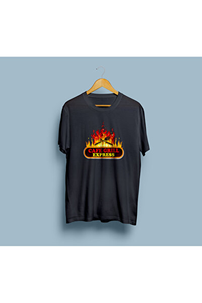 eioswear Cafe Grill Express Design - Tricou unisex supradimensionat