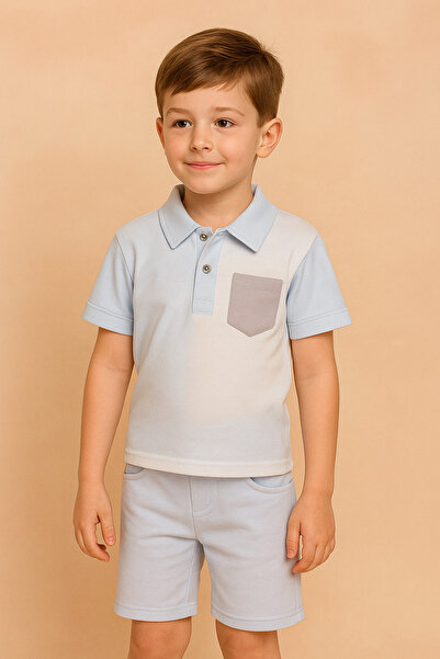 Yalçınoğlu Комплект футболки з коміром-поло та шортів для дітей віком 2-5 років