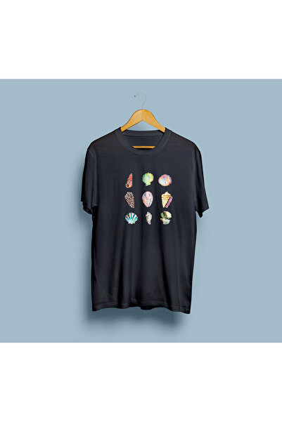 Generic Brand UnisexOversizeSeashells Design T-shirt