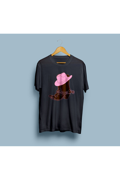 Generic Brand Unisex Oversize Cowgirl BooTs T-shirt - Design