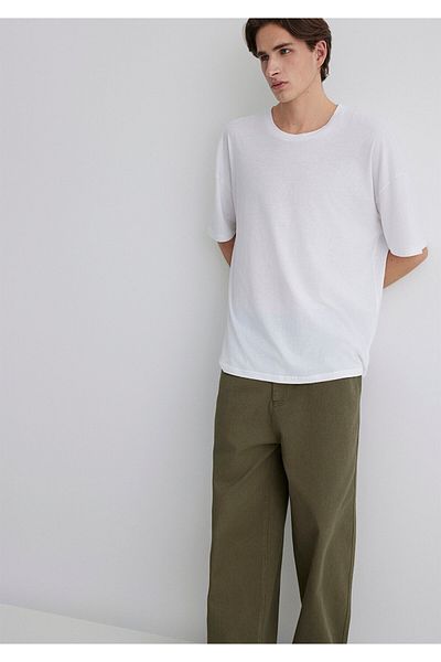 Mavi Weißes Oversize-T-Shirt aus Bio-Baumwolle. Oversize/Schneid 066902 -620
