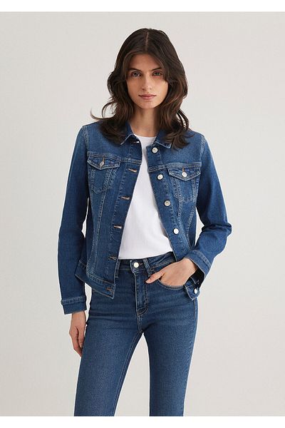 Mavi Jachetă Daisy Casual Vintage Dark Jean 1113632061