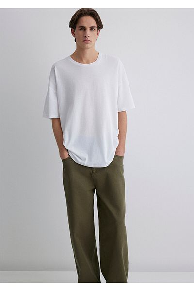 Mavi Weißes Oversize-T-Shirt aus Bio-Baumwolle. Oversize/Schneid 066902 -620