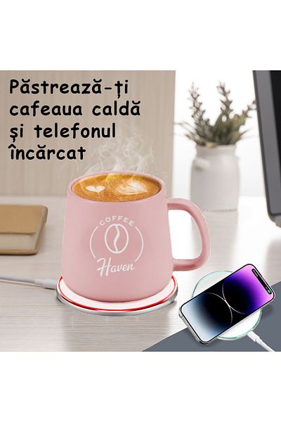 DLMDL Smart Warming Mug & Wireless Charging 15W, 380ml, USB-C, DLMDL