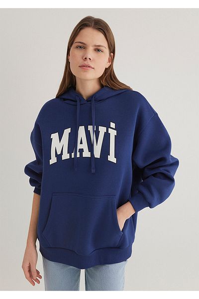 Mavi Sweatshirt mit Logo-Print, Übergröße/Weitschnitt 1600361-70722