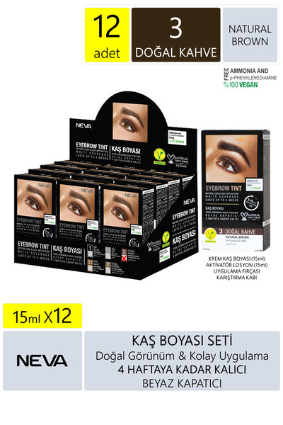 Neva Kaş Boyası 3 Doğal Kahve (12 ADET)
