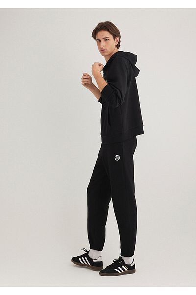 Mavi Schwarze Jogginghose mit Mvjns-Logo-Aufdruck - 0010175 -900