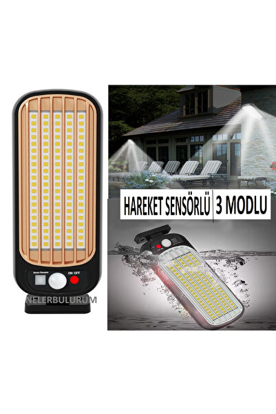 nelerbulurum 100 Lümen Parlak Aydınlatma COB LEDLİ 3 FONKSİYONLU SENSÖRLÜ SOL...