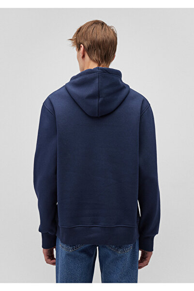 Mavi Logo Nakışlı Kapüşonlu Lacivert Sweatshirt 065809-70497