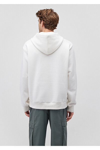Mavi Kapüşonlu Beyaz Basic Sweatshirt 0S10275-70057