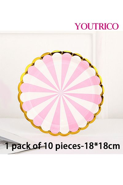 Youtrico Disposable Tableware 10pieces-18*18cm Ideal For Wedding Plating/birthday Party Table Decoration