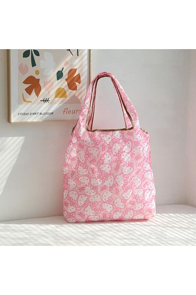 SANRIO 3 Hello Kitty Shopping Bag My Melody Kuromi Cinnamoroll Foldable Shopping Bag Portable Eco-f.