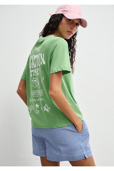 Mavi Printed Green T-Shirt Regular Fit 1613168 -71715