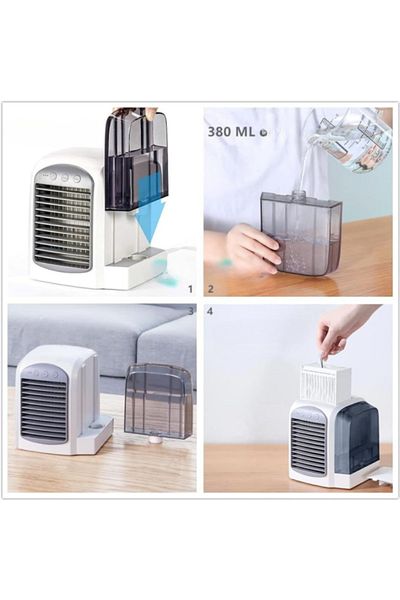 DAR Mini Aer Conditionat Portabil 4 in 1 Ventilator, Umidificator, Purificator,