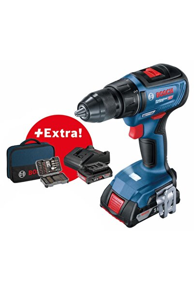 Bosch Akülü Vidalama Matkabı GSR 18V-50 (2 x 2,0 Ah Akü) + Vidalama Seti (43 ...