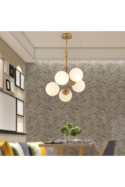 Apliqa Lustra HubRom, ARTEL 3756-05-FR 50x80 cm 5xE27-60W Antiq
