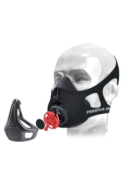 fulina Altitude training mask, comfortable to wear, adjustable resistance, suitable for sports, black