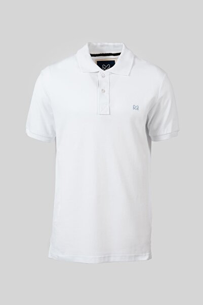 Mabross Ανδρικό μπλουζάκι με λευκό γιακά Polo Custom Fit - 100% βαμβάκι