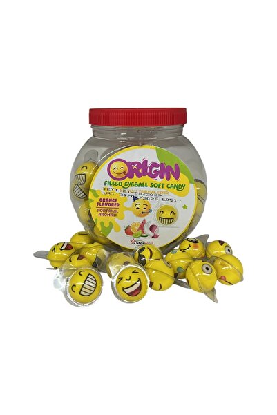 Origin ORİGİN DOLGULU YUMUŞAK ŞEKER GÜLENYÜZ EMOJİLİ 60 ADET