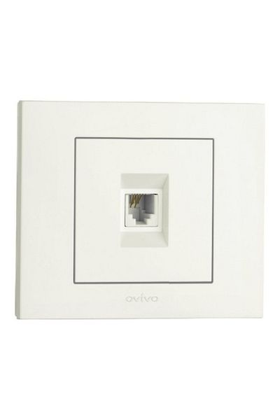 Tenda يتضمن إطار مقبس هاتف Ovivo Grano White Numeris 9 قطع