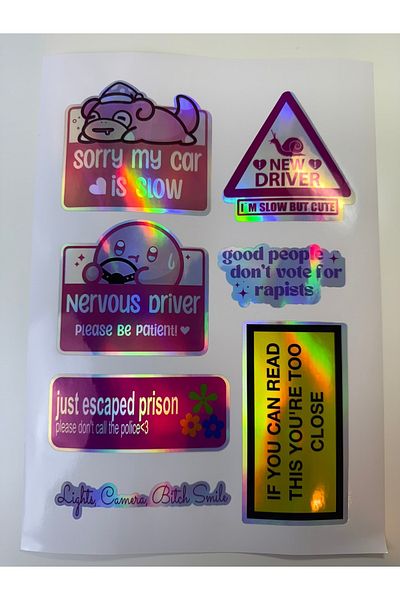cakaybu Vehicle Sticker (Sticker) Notebook, Helmet, Wall, Bicycle, Motorcycle, Cabinet, Door A4 Sizes