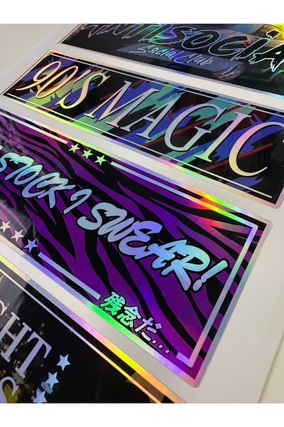 cakaybu Car Glass Hologram Printed Sticker (Sticker)