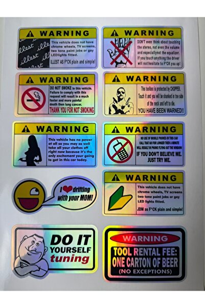 ca kay bu Araba Sticker ( Etiket ) notebook,kask, duvar, bisiklet, motosiklet...